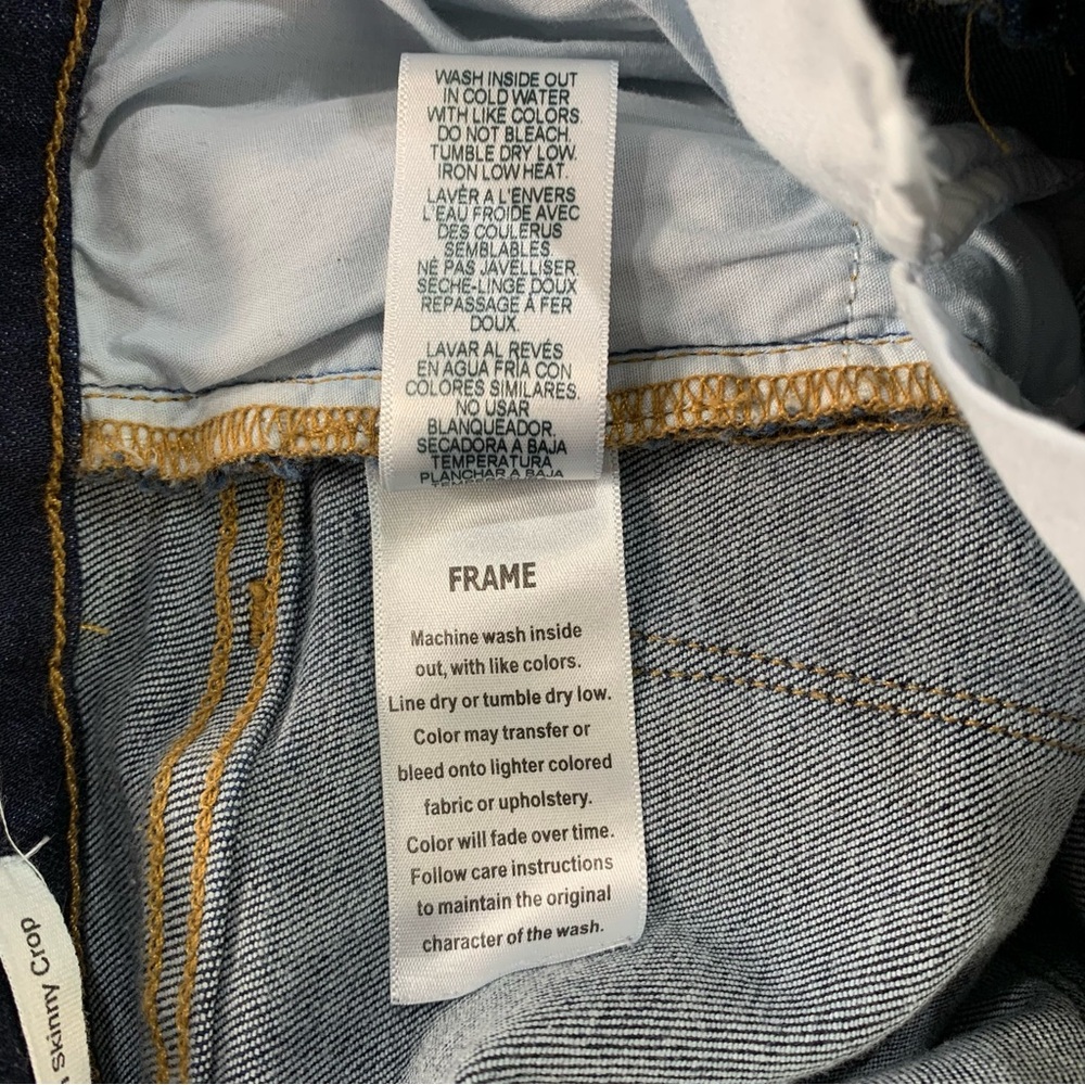 FRAME Denim Le High Skinny Crop Stretch Jeans Size 24 - Picture 9 of 10